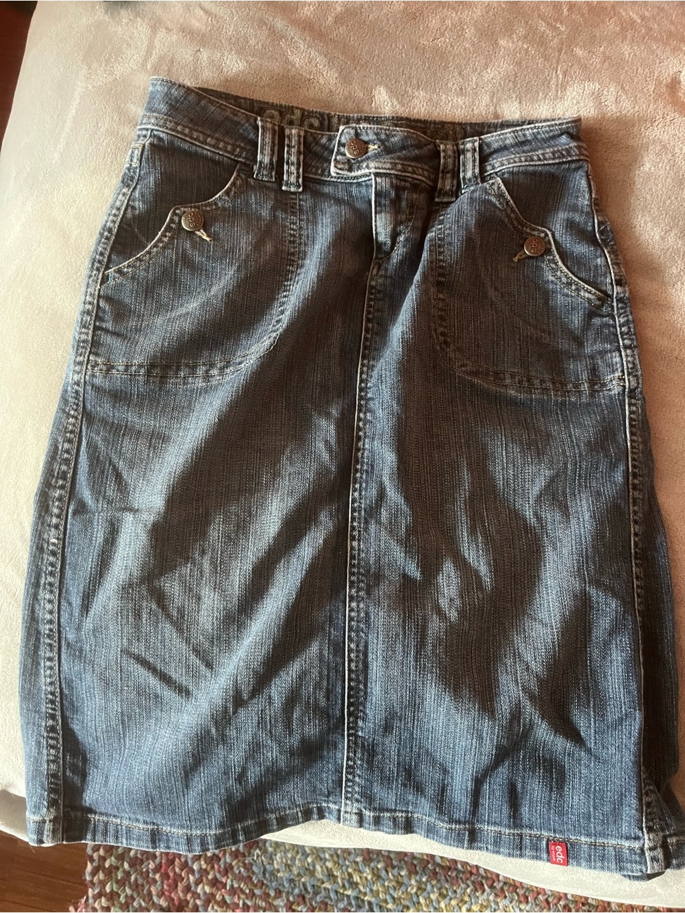 Esprit Denim Skirt - Dark Blue Jean Skirt